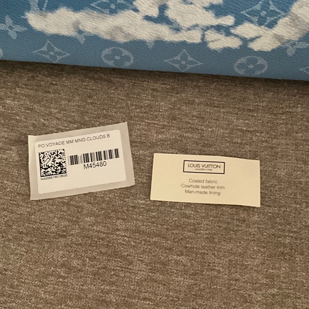 Louis Vuitton Virgil Abloh Blue Monogram Clouds Coated Canvas Pochette Voyage MM - Picture 7 of 11